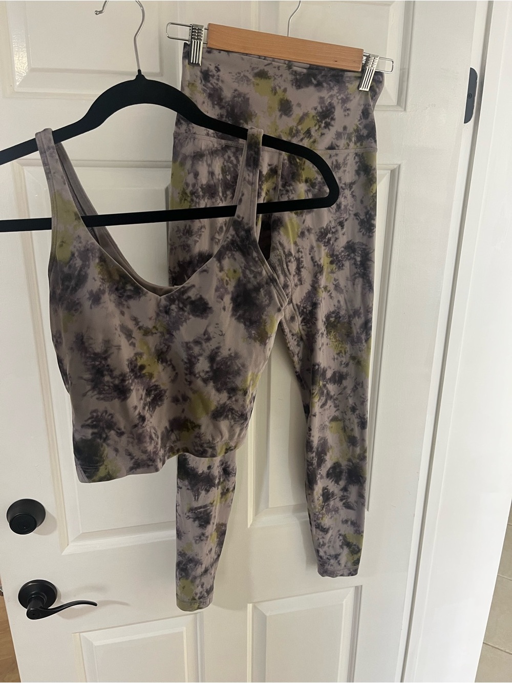 lululemon athletica Tie-Dye Align Bra & High-Rise Leggings in Gray and Olive
